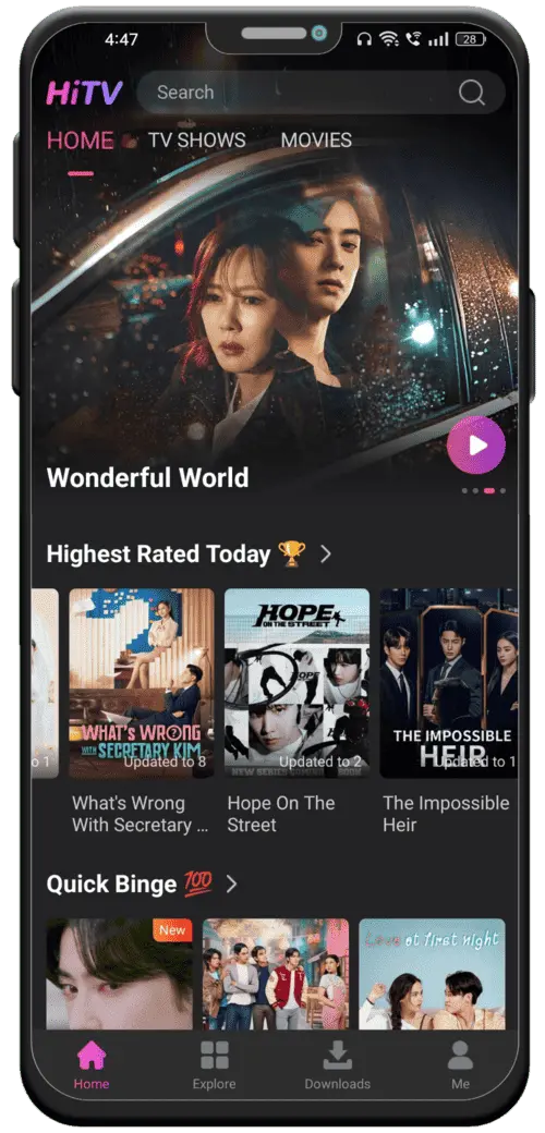 HiTV App Screenshot 1